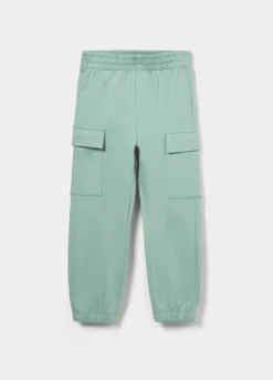 Jogger cargo in french terry di puro cotone bambina
