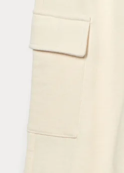 Jogger cargo in french terry di puro cotone bambina
