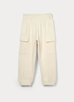 Jogger cargo in french terry di puro cotone bambina
