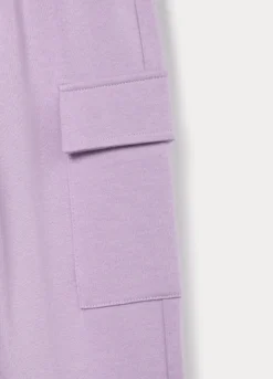 Jogger cargo in french terry di puro cotone bambina