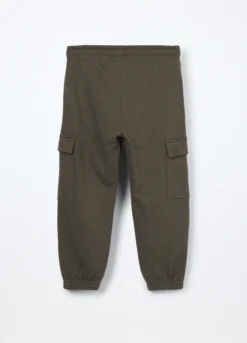 Jogger cargo in french terry di puro cotone bambino