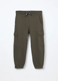 Jogger cargo in french terry di puro cotone bambino