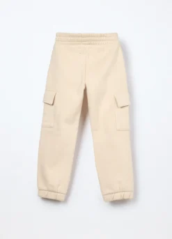 Jogger cargo in misto cotone fleece bambina
