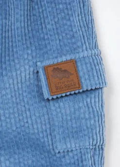 Jogger cargo in velluto a coste di puro cotone neonato