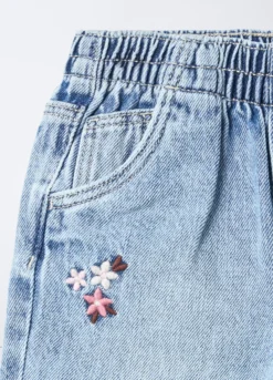 Jogger Disney in denim Wide Leg bimba