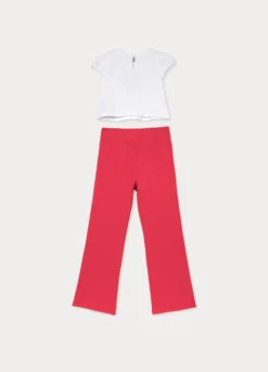 Jogger fit flare in french terry di cotone stretch bambina