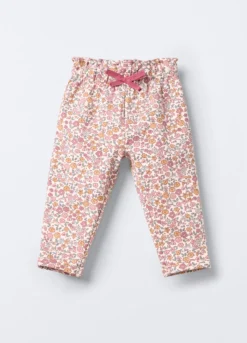 Jogger in cotone garzato stretch bimba