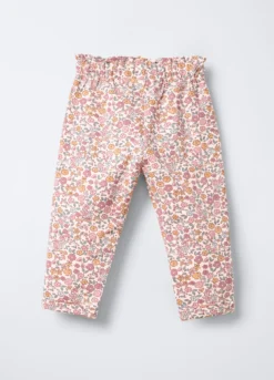 Jogger in cotone garzato stretch bimba