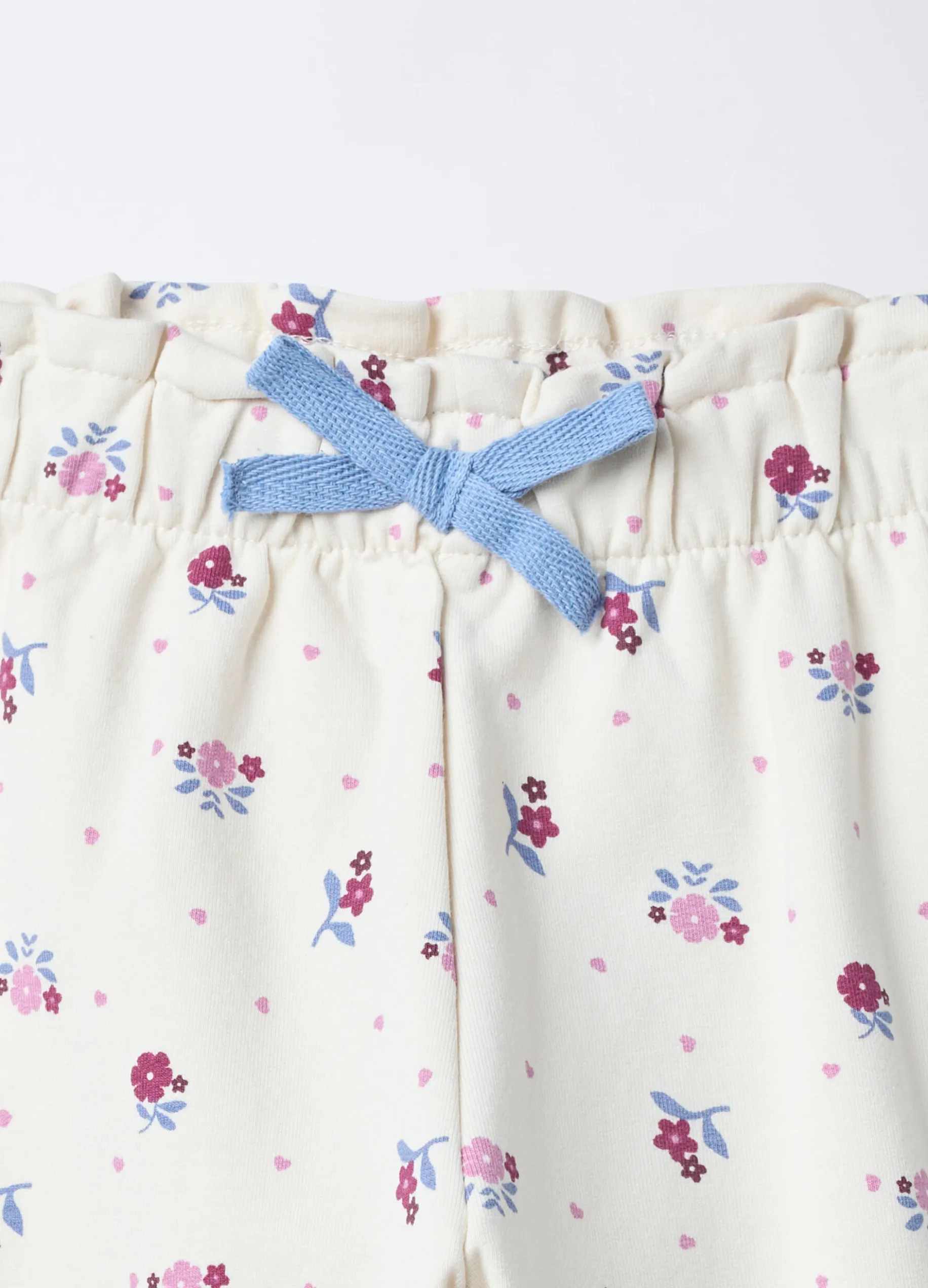 Jogger in cotone garzato stretch bimba