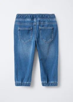 Jogger in denim di misto cotone garzato stretch Comfort Fit bimba