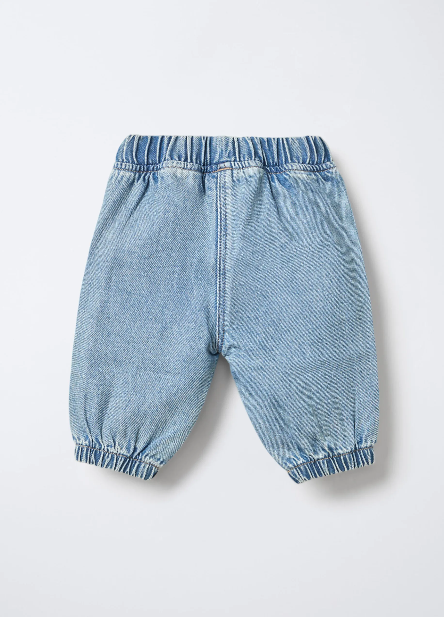 Jogger in denim di puro cotone Fit Comfort neonato