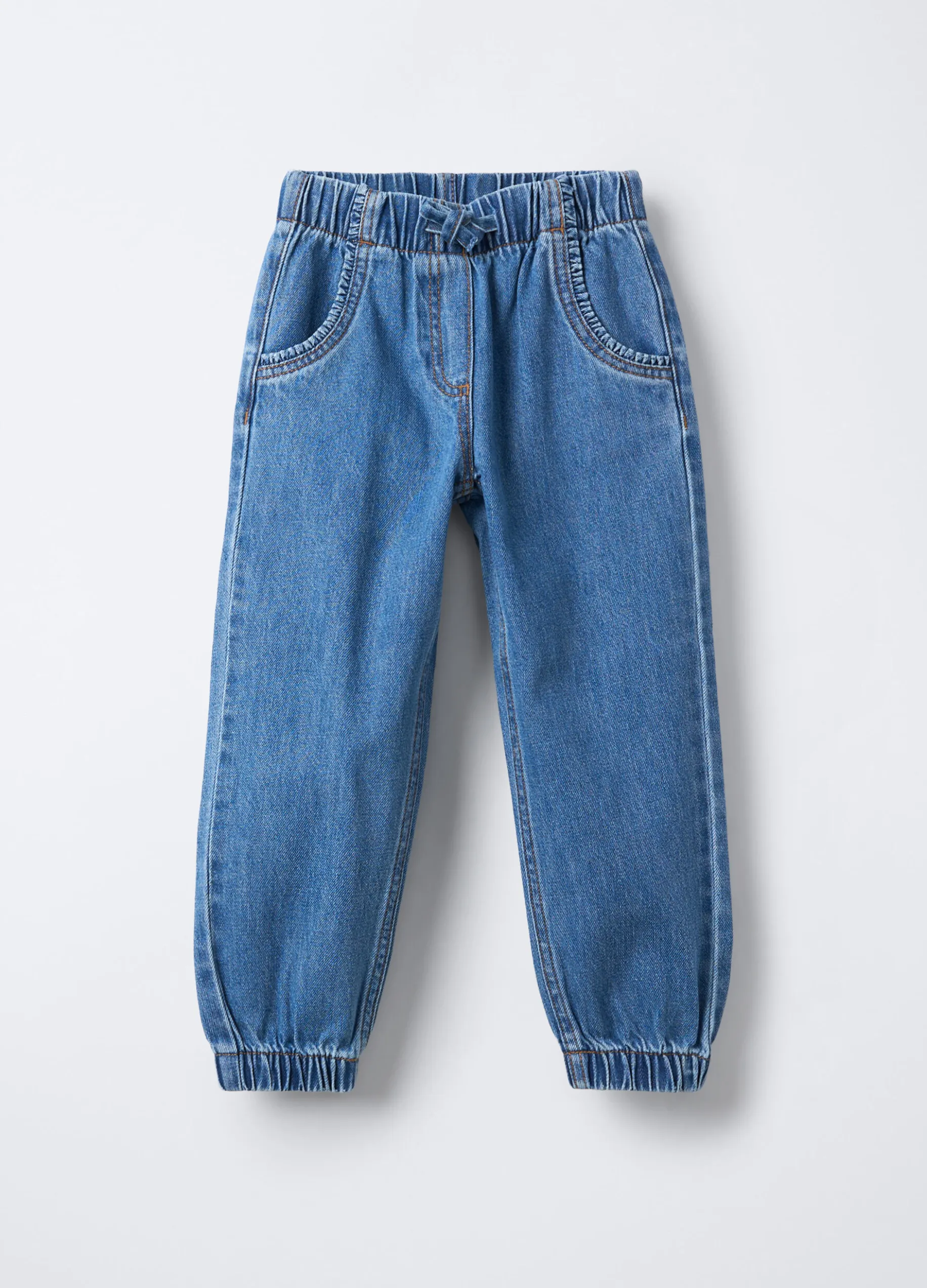 Jogger in denim Fit Regular bambina
