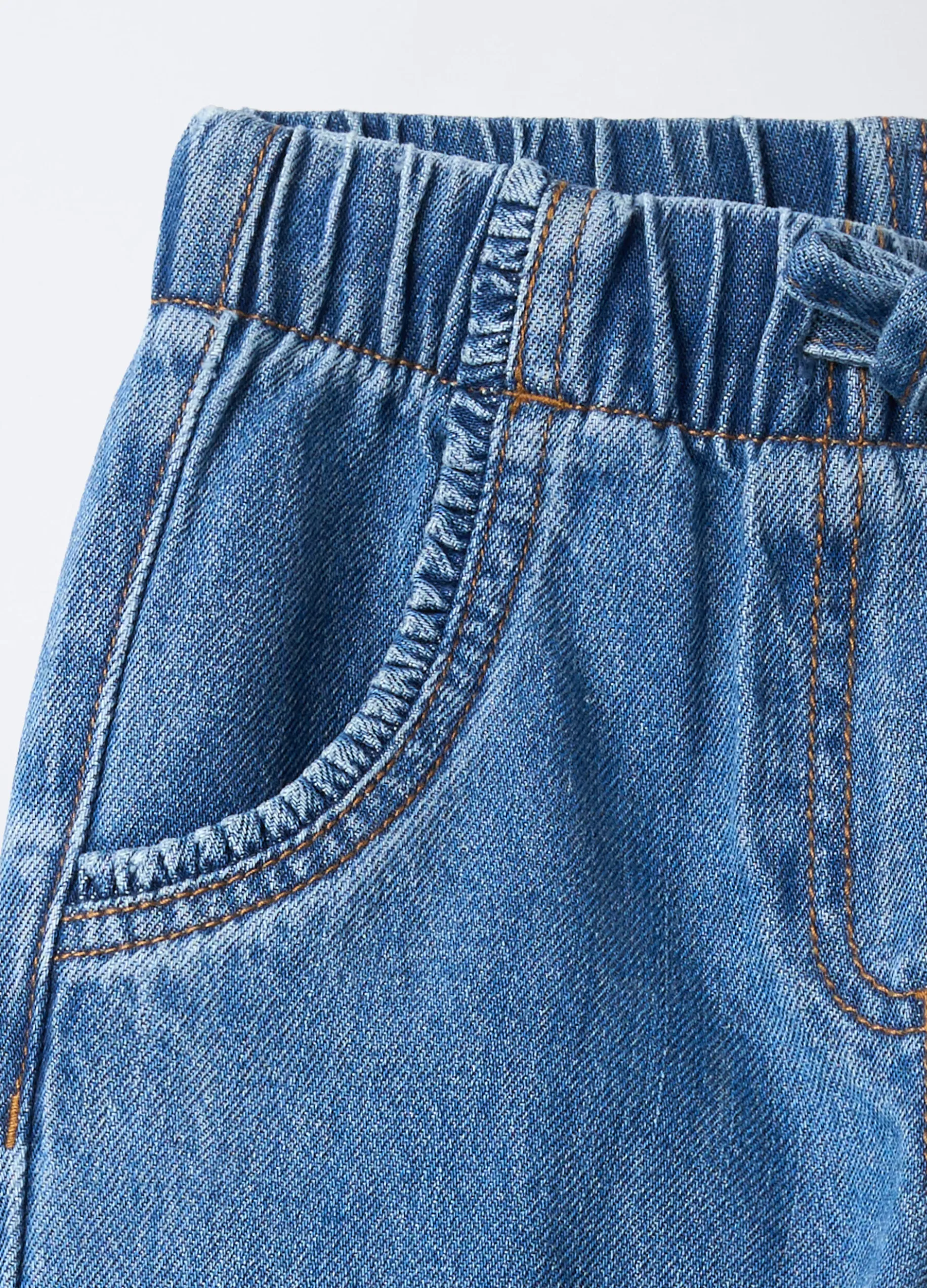 Jogger in denim Fit Regular bambina