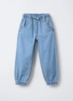 Jogger in denim Fit Regular bambina