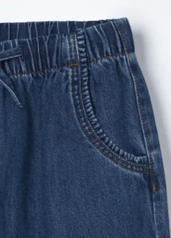 Jogger in denim misto cotone bambina