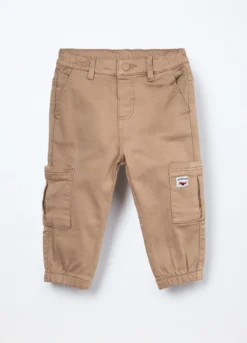 Jogger in denim misto cotone neonato