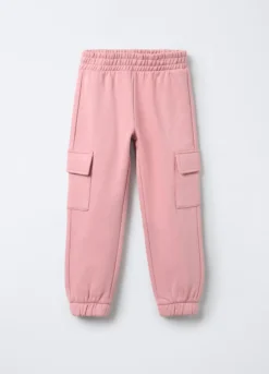 Jogger in felpa misto cotone bambina