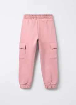 Jogger in felpa misto cotone bambina