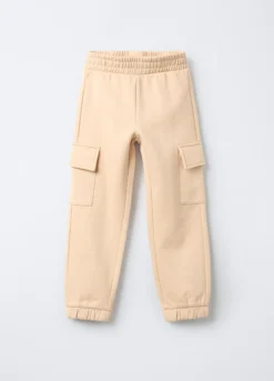 Jogger in felpa misto cotone bambina
