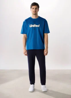 Jogger in felpa misto cotone uomo
