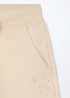 Jogger in french terry di cotone stretch bambina