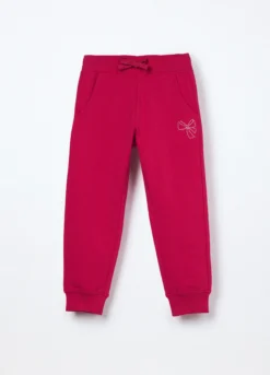 Jogger in french terry di cotone stretch bambina