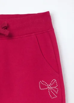 Jogger in french terry di cotone stretch bambina