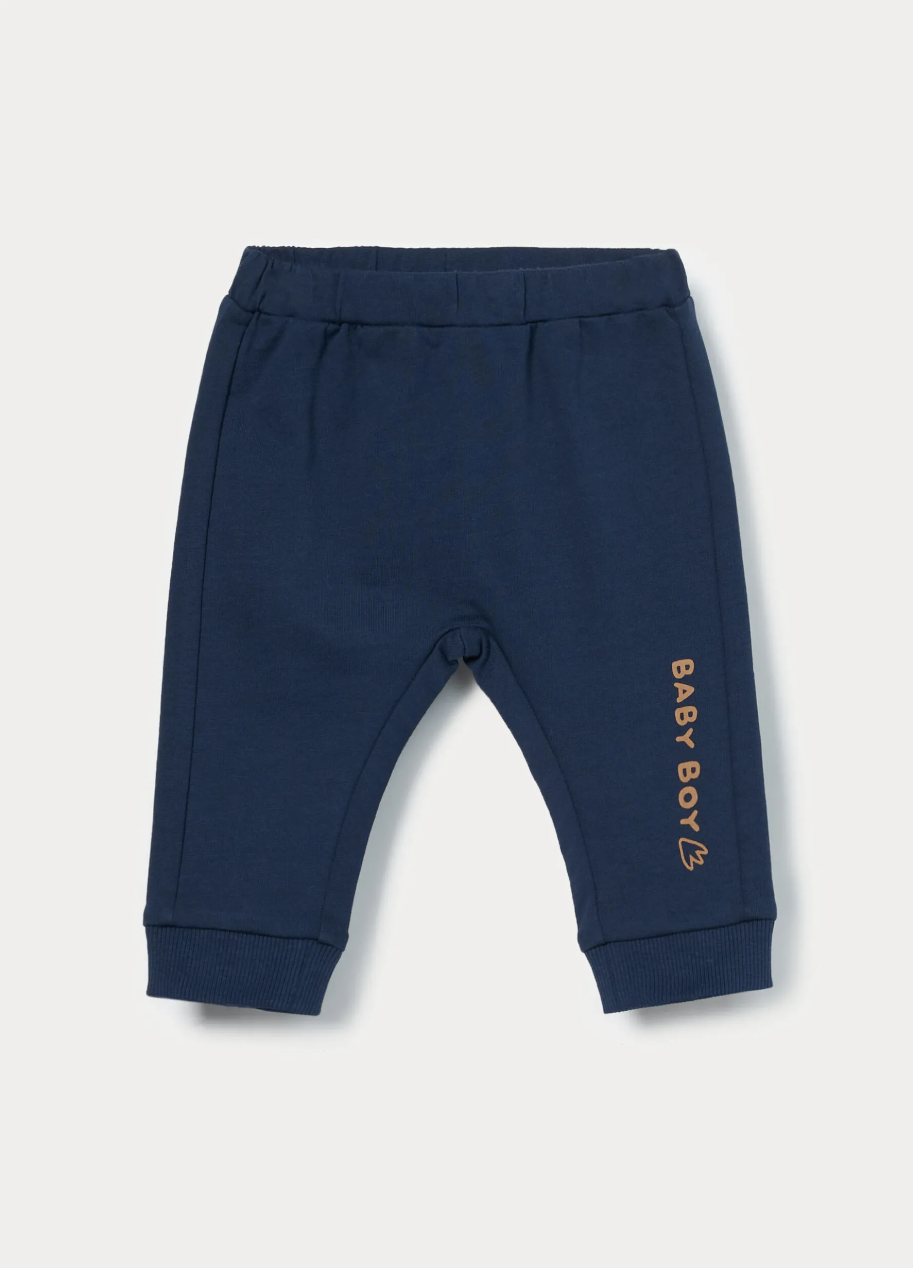 Jogger in french terry di puro cotone neonato