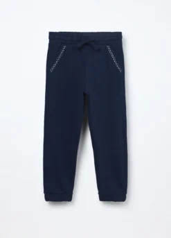 Jogger in french terry di puro cotone bambina