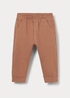 Jogger in jersey slub di puro cotone bimbo