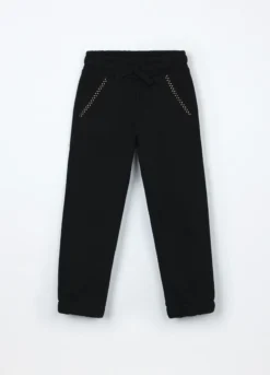Jogger in puro cotone fleece bambina