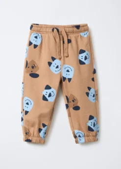 Jogger in puro cotone garzato Fir Regular bimbo