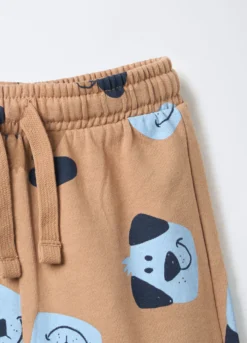 Jogger in puro cotone garzato Fir Regular bimbo