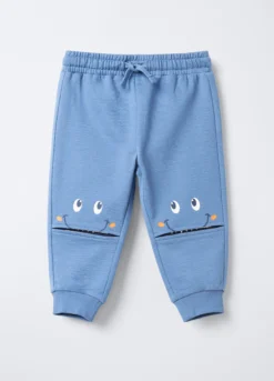 Jogger in puro cotone garzato bimbo