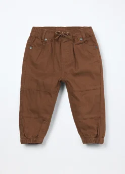 Jogger in twill di cotone stretch neonato
