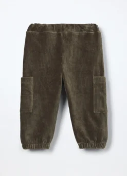 Jogger in velluto a coste neonato