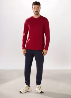 Jogger slim in puro cotone uomo