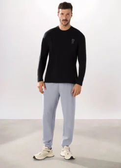 Jogger slim in puro cotone uomo