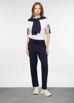 Jogger straight fit in french terry stretch donna