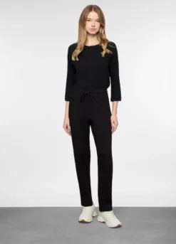 Jogger straight fit in french terry stretch donna