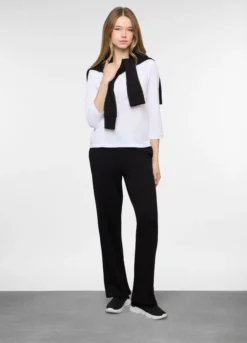 Jogger wide leg in french terry stretch donna