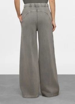 Jogger wide leg in french terry donna