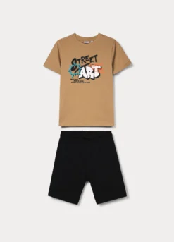Jogging set in jersey di puro cotone ragazzo