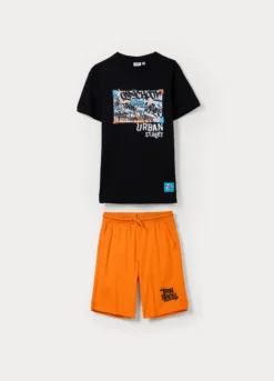 Jogging set in jersey di puro cotone ragazzo