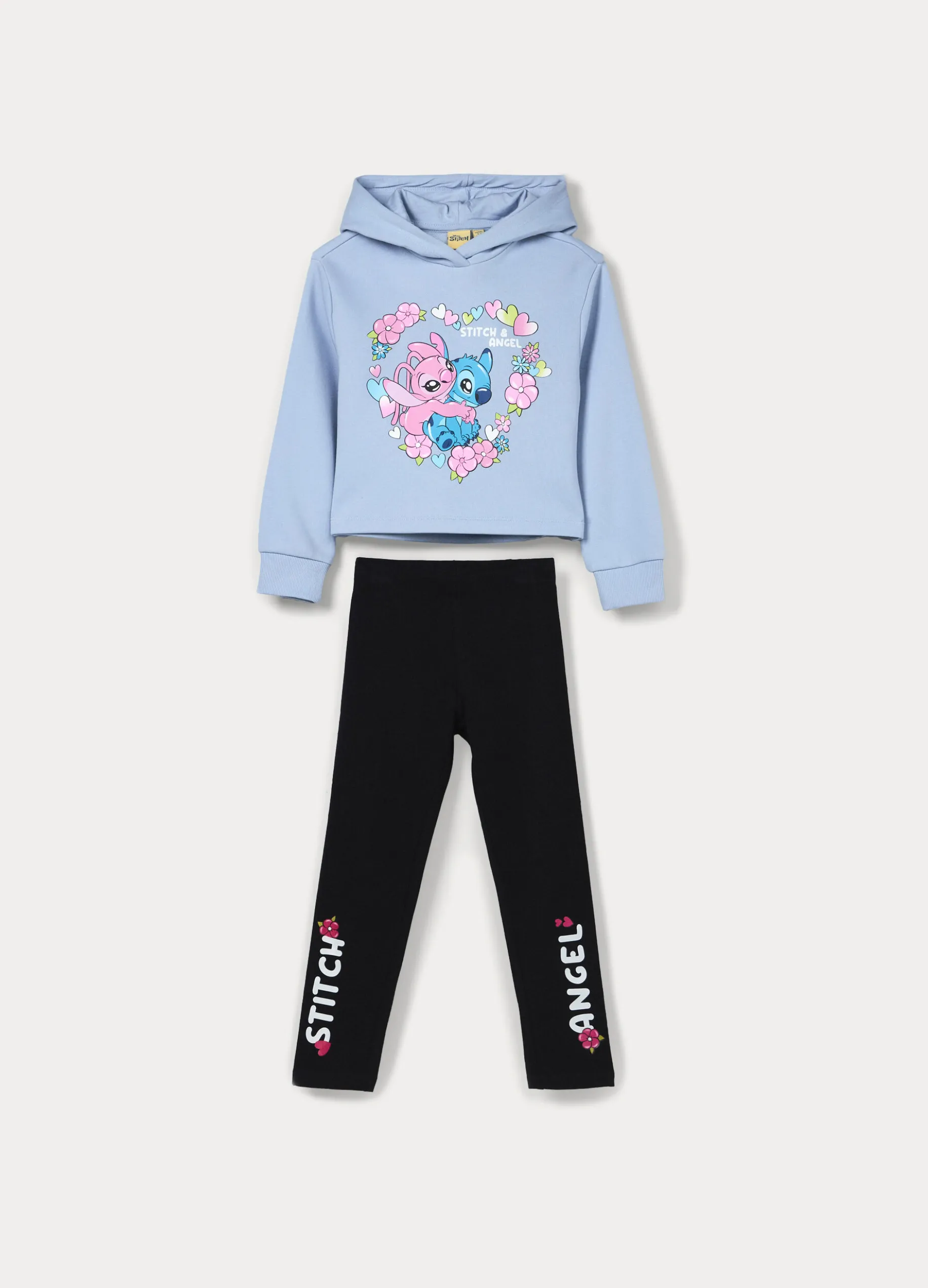 Jogging set Disney in french terry di misto cotone bambina