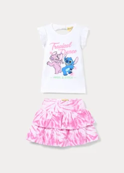Jogging set Disney in jersey di cotone stretch bambina
