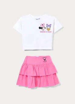 Jogging set Disney in jersey di cotone stretch bambina