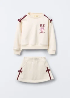 Jogging set Disney in misto cotone garzato bambina