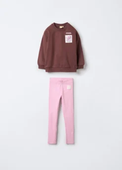 Jogging set Disney in puro cotone garzato bambina