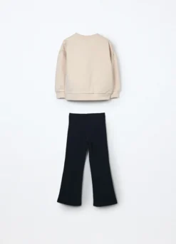 Jogging set in cotone fleece stretch bambina